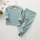 thumbnail image 1 of Pijamas de algodón para niños y niñas, ropa de dormir de color sólido, trajes de Navidad, otoño, 1 of 4