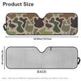 thumbnail image 6 of Binienty Duck Hunting Camo Sun Shade For Car Windshield Universal for Jeep Wrangler TJ JK JKU Sport 2 Door & 4 Door Easy Fold Car Window Sunshade 52x16" Automotive Interior Sun Protection, 6 of 7