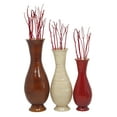thumbnail image 3 of Tall Modern Decorative Floor Vase: Handmade, Natural Bamboo Finish, Contemporary Home Décor, Handcrafted Bamboo, Elegant Interior Design, Bamboo Craftsmanship, Set of 3, 3 of 6