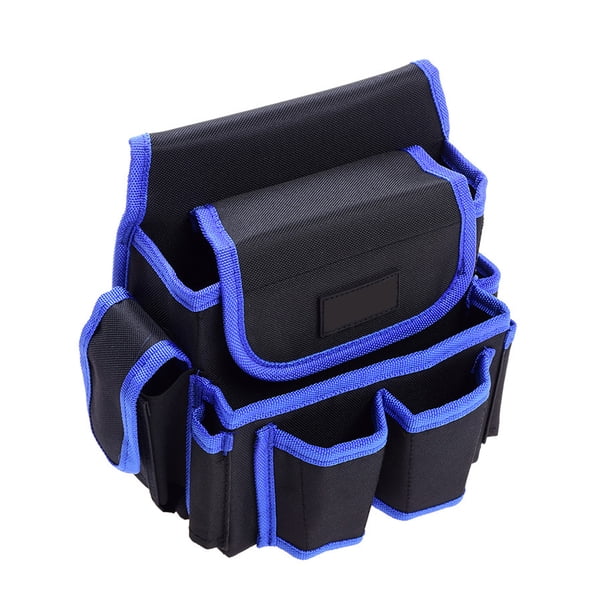 unbranded Bolsa De Cintura Para Electricista Azul Multifuncional Con Bolsillos Resistente Para Herramientas Y Accesorios