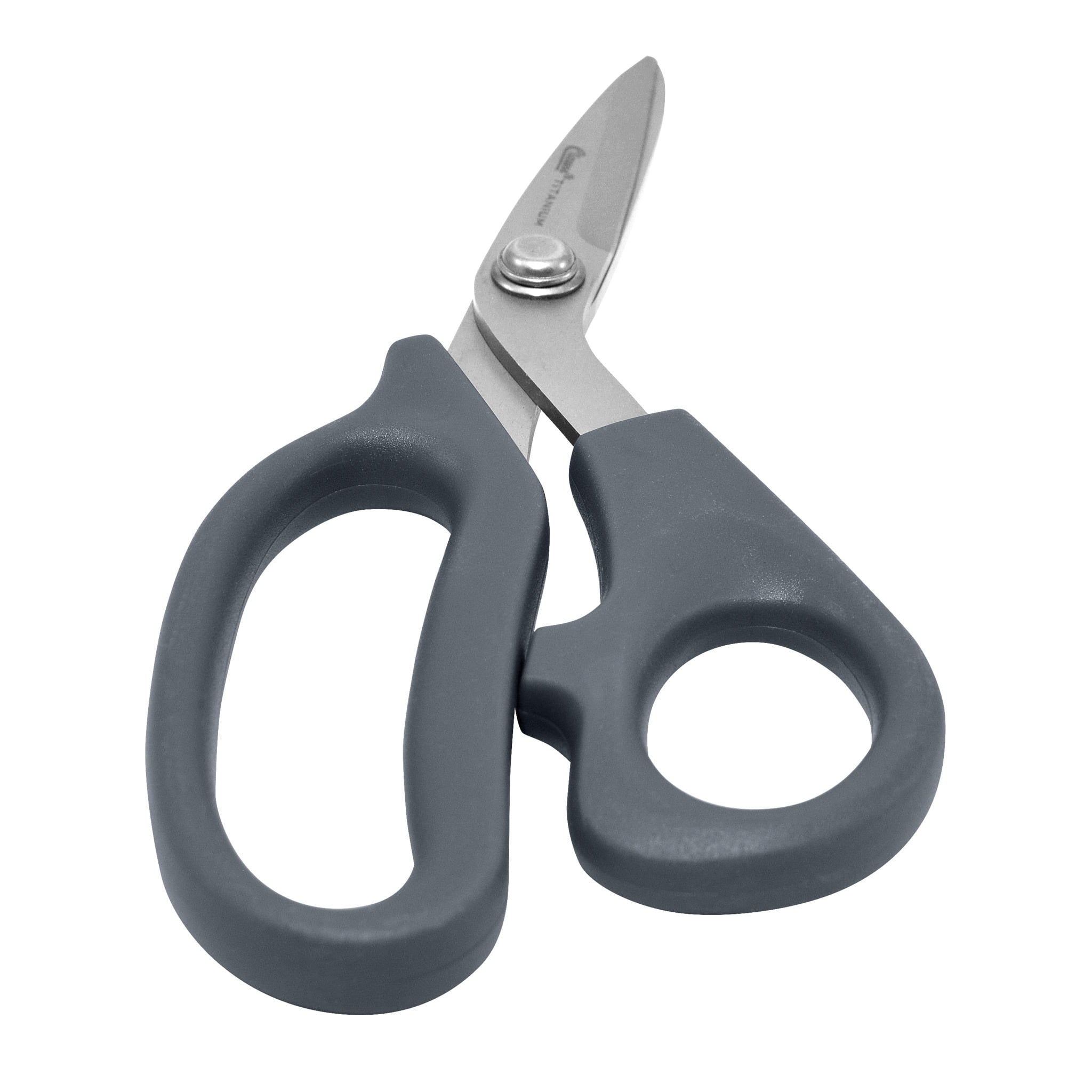 Clauss Titanium Ultraflex Shear Scissors, 7, Bent, Gardening, Gray, 1-Count