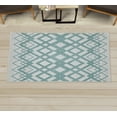 thumbnail image 1 of Chevron Decorative Rug, Vintage Overlapping Zigzag Lines Thin and Thick Stripes Old Classical, Quality Carpet for Bedroom Dorm and Living Room, 6 Sizes, Cadet Blue, by Ambesonne, 1 of 1