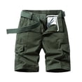 thumbnail image 2 of pstuiky Pantalones cortos casuales para hombre, Pantalones cortos cargo de talla grande para hombre, con múltiples bolsillos, holgados, para playa y verano Pantalones cortos de entrenamiento, 2 of 4