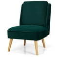 thumbnail image 1 of Gymax Velvet Accent Chair Single Sofa Chair Leisure Chair with Wood Frame Green, 1 of 9
