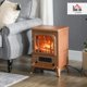 thumbnail image 2 of Chimenea eléctrica HOMCOM 56 cm 725 W/1450 W color marrón oscuro, 2 of 9