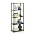 thumbnail image 3 of Furinno Turn-S-Tube 5-Tier Square Tubes Display Shelf, Columbia Walnut/Black, 3 of 5