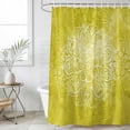 thumbnail image 6 of Boho Flowers Shower Curtain Set - 48" x 72" Washable Bathtub Curtain with 12 Hooks, Yellow Floral Vintage Bohemian Watercolor Waterproof Fabric Stall Shower Curtains for Bathroom/Bathtub Décor, 6 of 6