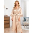 thumbnail image 4 of Bride Lace Kimono Robe – Embroidered Satin Wedding Robe Complete Set with Eye Mask, 4 of 8