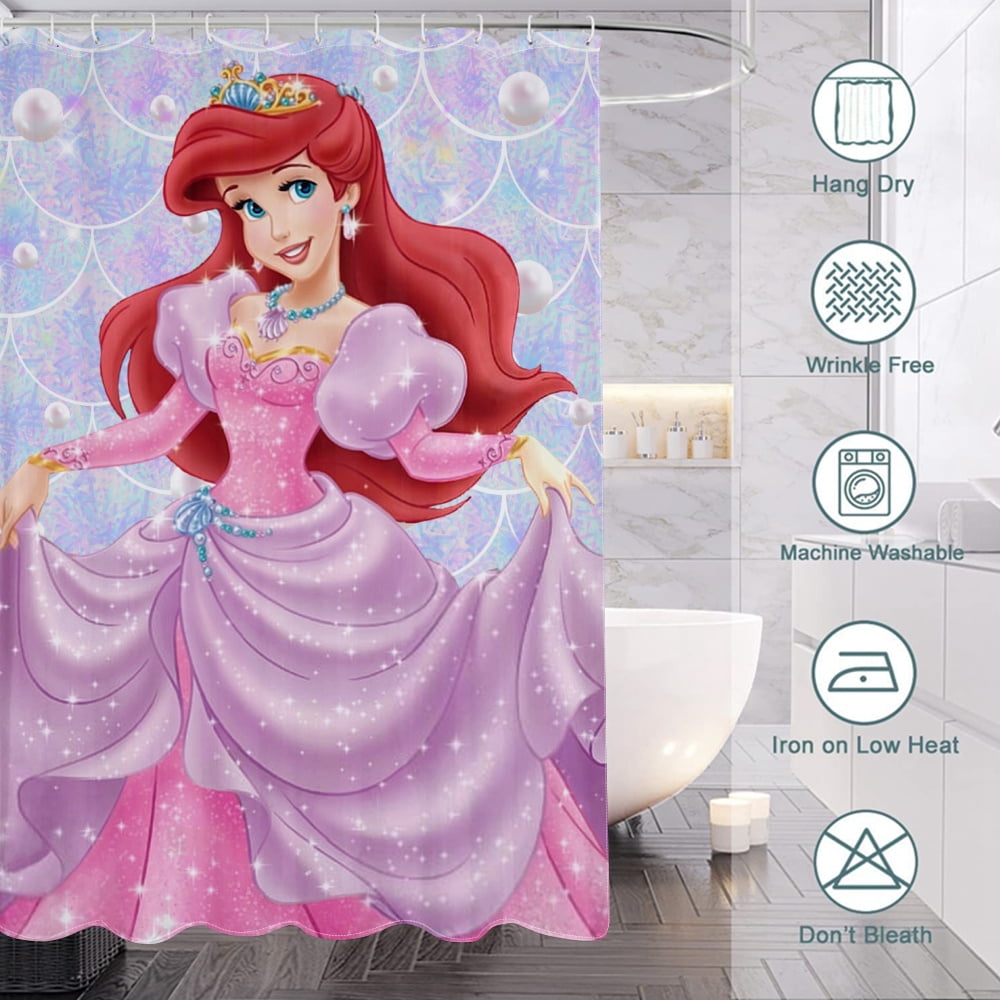 The Little Mermaid Shower Curtain,M150*180cm,Bathroom Decor