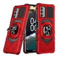thumbnail image 2 of Compatible Case for Nokia G400 5G Case w/Tempered Glass Screen Protector [Military Grade] Ring Car Mount Kickstand Shockproof Hard Phone Case - Red, 2 of 7