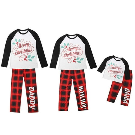 

SUNSIOM Family Christmas Pjs Matching Sets Christmas Matching Jammies for Adults and Kids Holiday Xmas Sleepwear Set