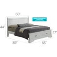 thumbnail image 2 of Glory Furniture Louis Phillipe Queen Storage Bed in White Color, 2 of 7