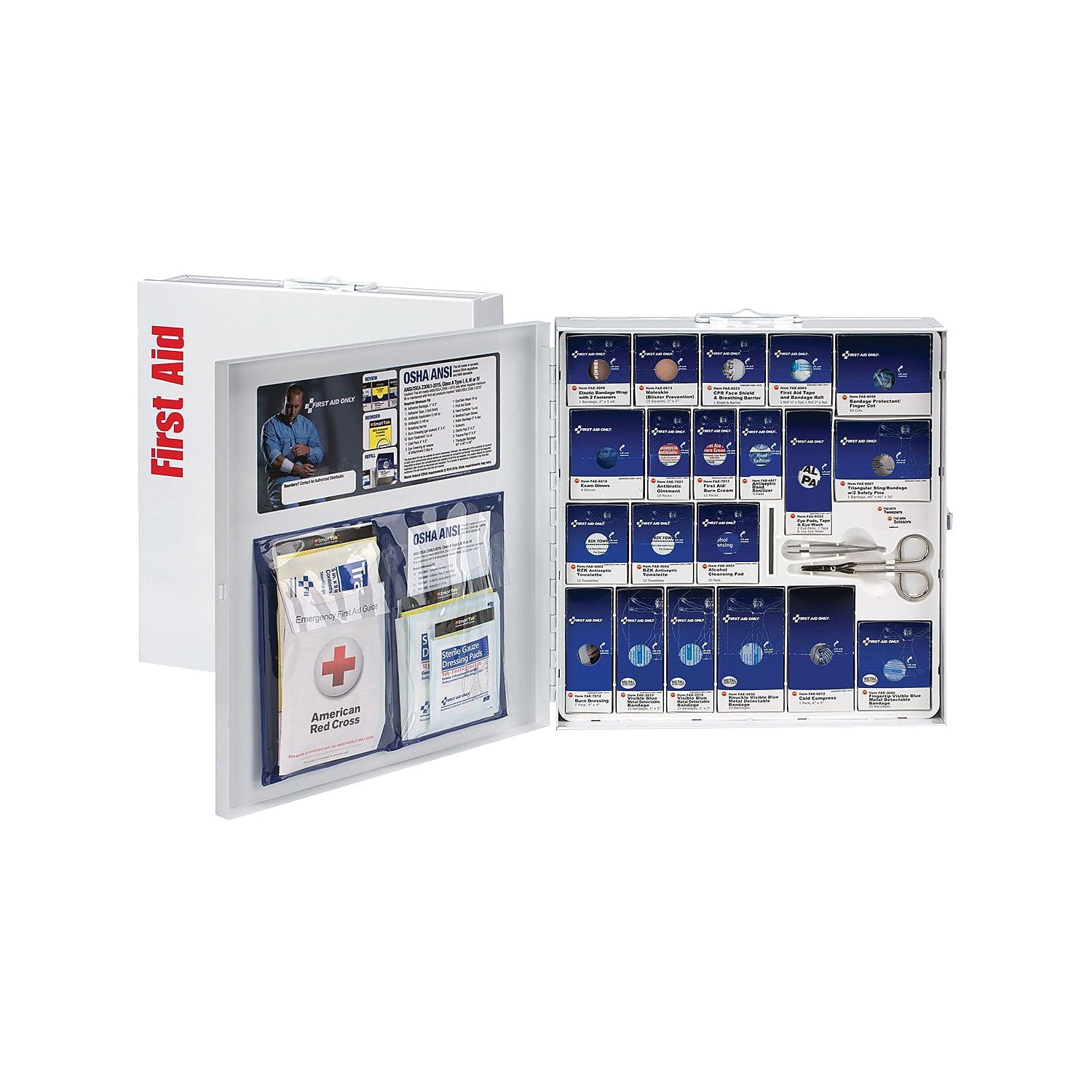 First Aid Only ANSI 2015 SmartCompliance Food Service Kit, w/o Medication, 50 People, 260 Piece