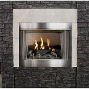 36 in. Liquid Propane Outdoor Stainless Traditional Premium Fireplace