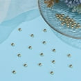 thumbnail image 3 of 1 Box 40Pcs Round Spacer Beads 24K Gold Plated Brass 5mm Stopper Beads Slider Metal Loose Beads with Rubber Inside for Charm Bracelets Real 24K Gold, 3 of 9