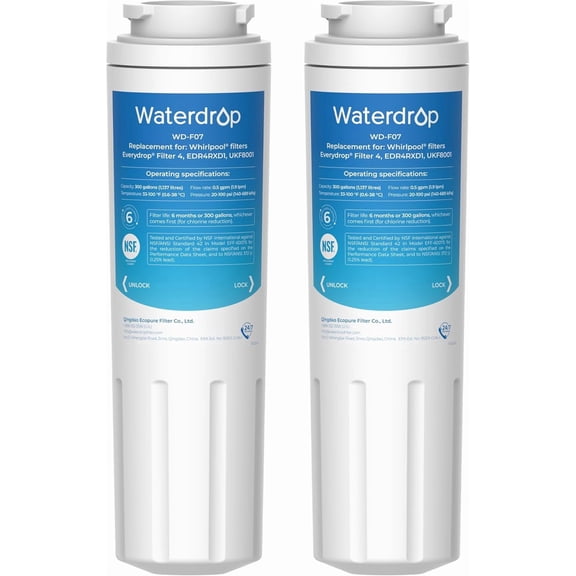 Waterdrop UKF8001 Refrigerator Water Filter with Maytag UKF8001P, UKF8001AXX-200, Puriclean II,1 Pack(Package May Vary)