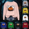 thumbnail image 2 of Godom Halloween Womens Sweatshirts Pumpkin Graphic Crewneck Long Sleeve Tops Casual Loose Pullover Shirts 2025 Clothes, 2 of 7