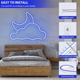 thumbnail image 3 of LED Neon Rope Light, Blue 12V Silicone Neon Rope Light, 16.4Ft/5M Waterproof Flexible DIY Cuttable LED Strip Lights for Bedroom Party Festival Indoor Outdoor Decoration (Power Adapter not Included), 3 of 6