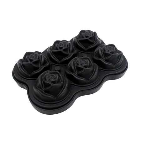 

Yoslce Ice Cube Trays For Freezer Rose Flower Cocktail Mix Creative 6 With Silicone Tray