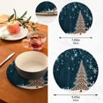 thumbnail image 3 of GZHJMY Christmas Tree Trivets Pot Holders Set of 2, Hot Pads, Table Mats,Placemats Set for Cooking and Baking, Cotton Braided Hot Pads, 7.09"+9.45", 3 of 7
