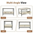 thumbnail image 2 of JOIVI 2-Tier Coffee Table with Storage Shelf and 2 Drawers, 31.5" Rectangular Center Table Wood Top for Living Room, 2 of 8