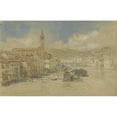 thumbnail image 3 of John Ruskin 18x13 Black Modern Framed Museum Art Print Titled - View of S. Anastasia in Verona, Over the Adige (1829 - 1900), 3 of 5