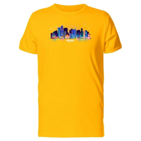 Milan Home Shirt - Colorful Milan City Skyline Tee Men's -Image by Shutterstock