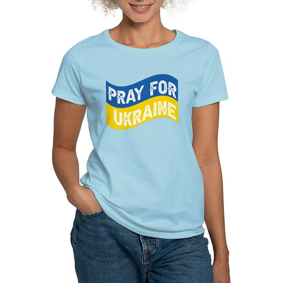 CafePress - Pray For Ukraine T Shirt - Women's Classic T-Shirt