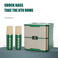 thumbnail image 4 of COFEST Karaoke Machine with Wireless Bluetooth Microphone Portable Bluetooth Speaker Dual Microphone Speaker Microphone All-in-one Machine Supports/USB/AUX-in Green, 4 of 7