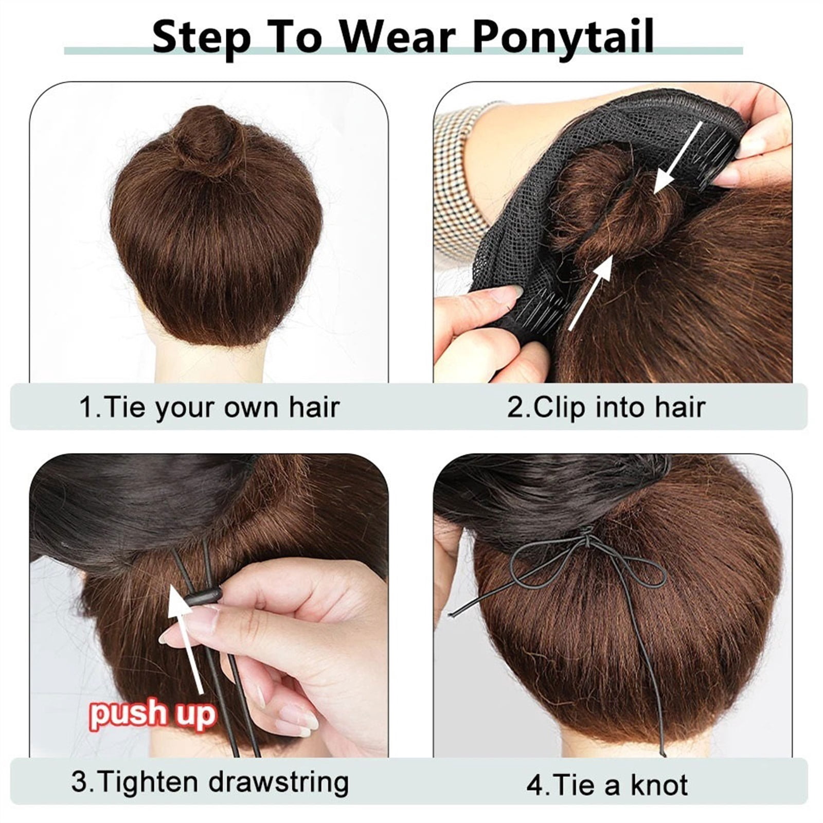 Virgin Hair Weave Brazilian Hair Extensions 100G/Set long 26Inch Body Wave Drawstring Ponytail Human Hair Ponytail For Women