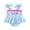 Blue, variant on BemeyourBBs Newborn Baby Girl Ice Cream One Piece Swimsuit Infant Girls Bathing Suit Rash Guard Embroidery Striped Ruffled Trim Tie Shoulder Swimwear Summer Beachwear