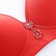 thumbnail image 7 of Wirefree Everyday Bra for Women Comfort Breathable Plus Size Push Up Bralette Supportive Full Coverage Shaping Brasier, Red, 36, 7 of 7