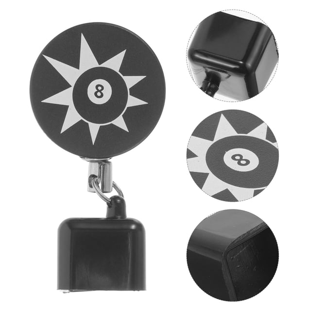 Mobutofu Lightweight Portable Pool Chalk Holder Black Plastic Retractable Billiard Accessory