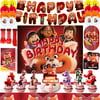 118 Pcs Turning Red Birthday Party Supplies, Red Panda Party Favors Decorations Set Include Banner, Cake Topper, Balloons, Forks, Plates, Knifes, Tablecloth, Gifts Bag, Invitation Card, Background
