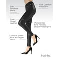 thumbnail image 3 of MeMoi Women's Super-Sleek Vegan Leather Leggings - Womens - Female (Medium/Large, Black), 3 of 7