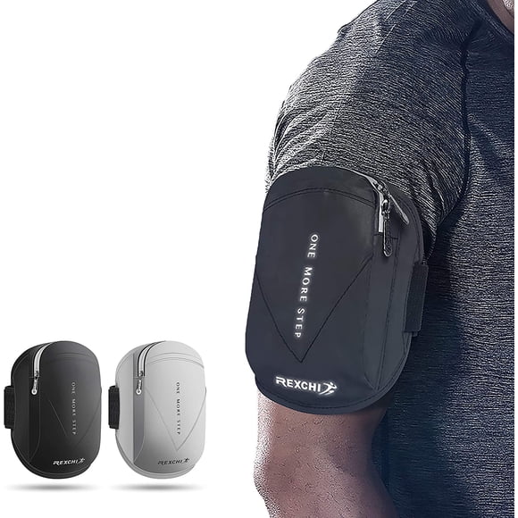 Universal Comfort Armband Phone Holder Running Armband Adjustable Wristband Phone Holder for Exercise Workout Compatible with iPhone 12/12Pro/Max/Mini iPhone 11/11Pro Samsung All Phones (Black)