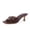Chocolate, variant on Belle Kitten Heels for Women with Buckle Accent, Comfortable Mule Dressy Womens Sandals