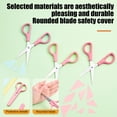 thumbnail image 5 of Safety Scissors Stainless Steel Blunt Tip Scissors with Protective Cover for Classroom Art Activities Daily Use, Pink, Ccwuwei, 5 of 6