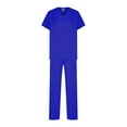 thumbnail image 3 of Hanen Scrubs for Women Set Modern V Neck Scrub Top & Cargo Pants Nursing Scrubs with 6 Pockets, 3 of 5