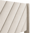 thumbnail image 4 of Renwick Queen Size Modern Upholstered Platform Bed with Slat Support, Beige, 4 of 7