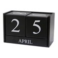thumbnail image 1 of Calendario perpetuo 2022-2023, pequeños bloques diarios de madera Calendario Mes Fecha Visualización Accesorios de decoración de la oficina en el hogar (Negro) Rojo Verde, 1 of 2
