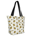 thumbnail image 2 of Fotbe Hohey Bee Golden2 Pattern Beach Tote,Shoulder Handbag,Spacious Tote Bag,Lightweight Travel Bag,Versatile Shopping Bag, 2 of 9