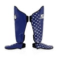 thumbnail image 4 of Espinilleras Fairtex SP5 Muay Thai para hombre, mujer y niño, color azul, 4 of 5