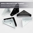 Angle Connection Design PTOOTP 4Pcs White Triangular Corner Braces Iron Brackets for Furniture ...