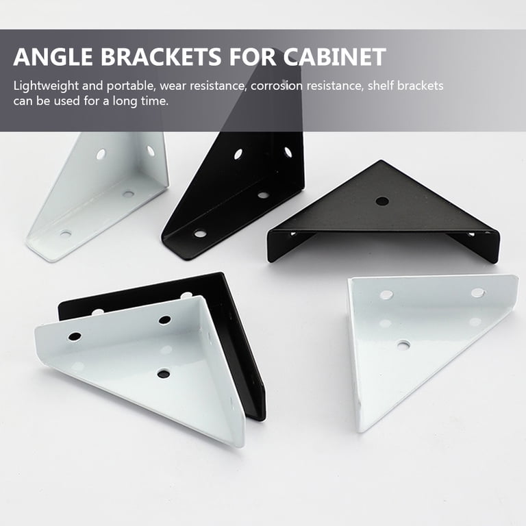 Corner Bracket, 4 Packs Bed Corner Support With 20 Pcs Screws Shelf Brackets Triangular Bracket Fastener Universal Triangle Stainless Steel Angle Brackets