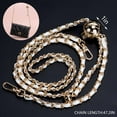 thumbnail image 3 of Spencer Replacement Purse Chain Strap Handle for Handbag Shoulder Bag Crossbody Bag, 47" Metal Leather Strap, White, 3 of 6