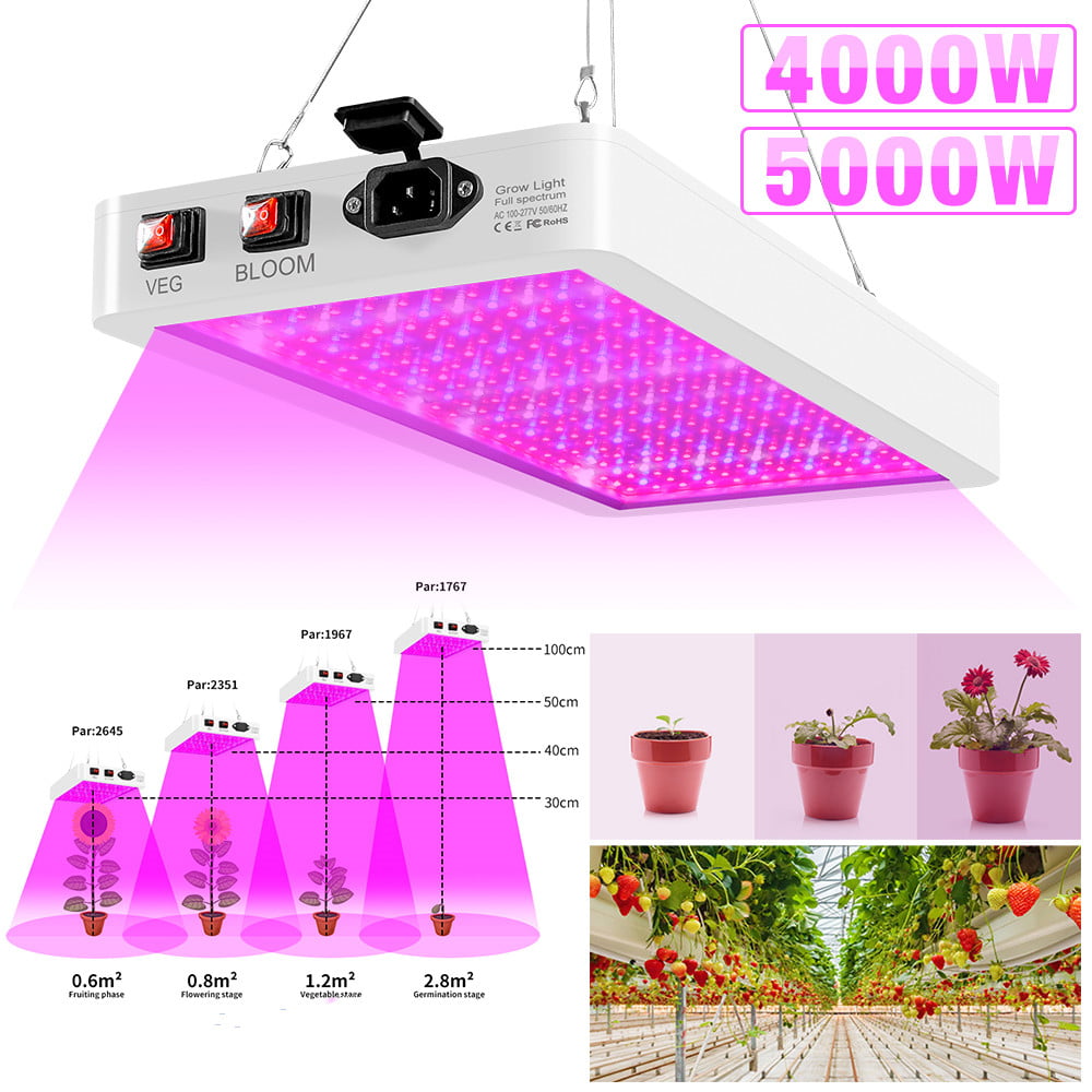 5000W LED Grow Light Full Spectrum Indoor Hydroponics Veg Flower Lamp Panel BE 