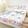 thumbnail image 3 of Feelyou Western Dreamcatcher Twin Sheet Sets, Rustic Dandelion Twin Fitted Sheet, Cartoon Flower Floral Flat Sheet, Ultra Soft Bedroom Decor, 3-Piece, 3 of 7