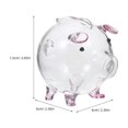 thumbnail image 3 of Clear Piggy Bank High Borosilicate Glass Piggy Bank Transparent Cartoon Piggy Bank Jar, 3 of 4