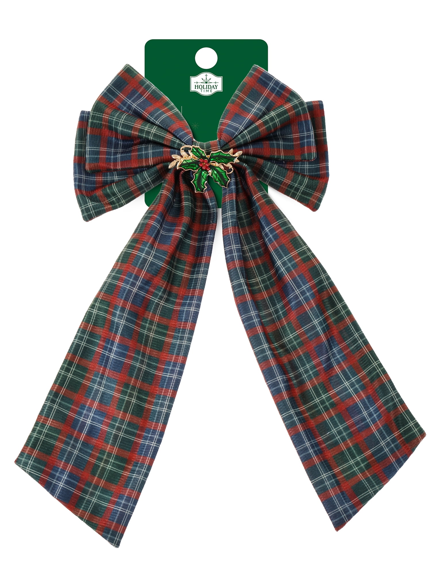 Holiday Time Plaid Hair Bow, 1 Piece